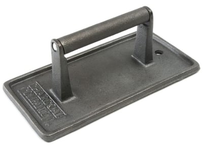 Charcoal Companion Cast Iron Rectangular Grill Press