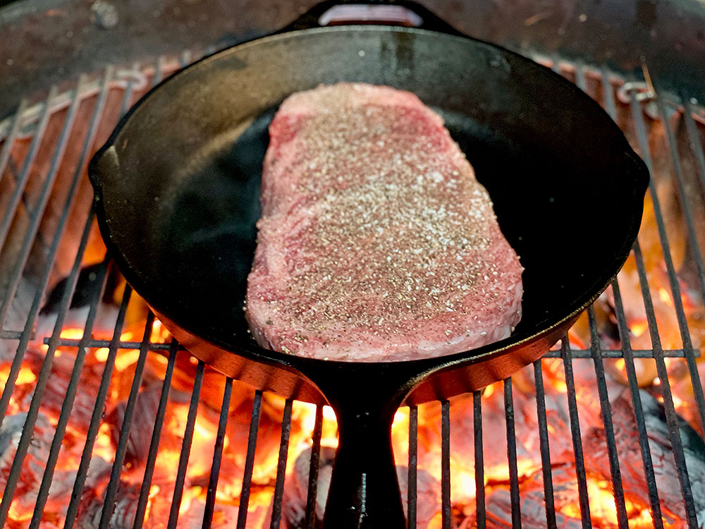 Wagyu Strip Steak on the Grill