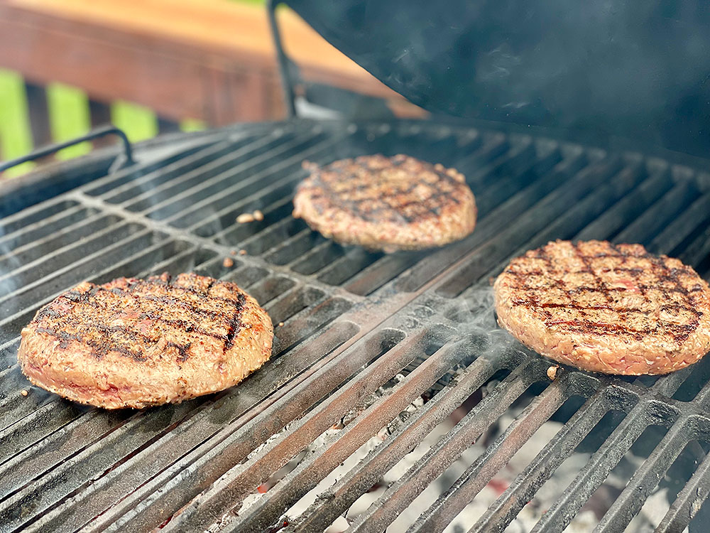 Grilling the Burgers