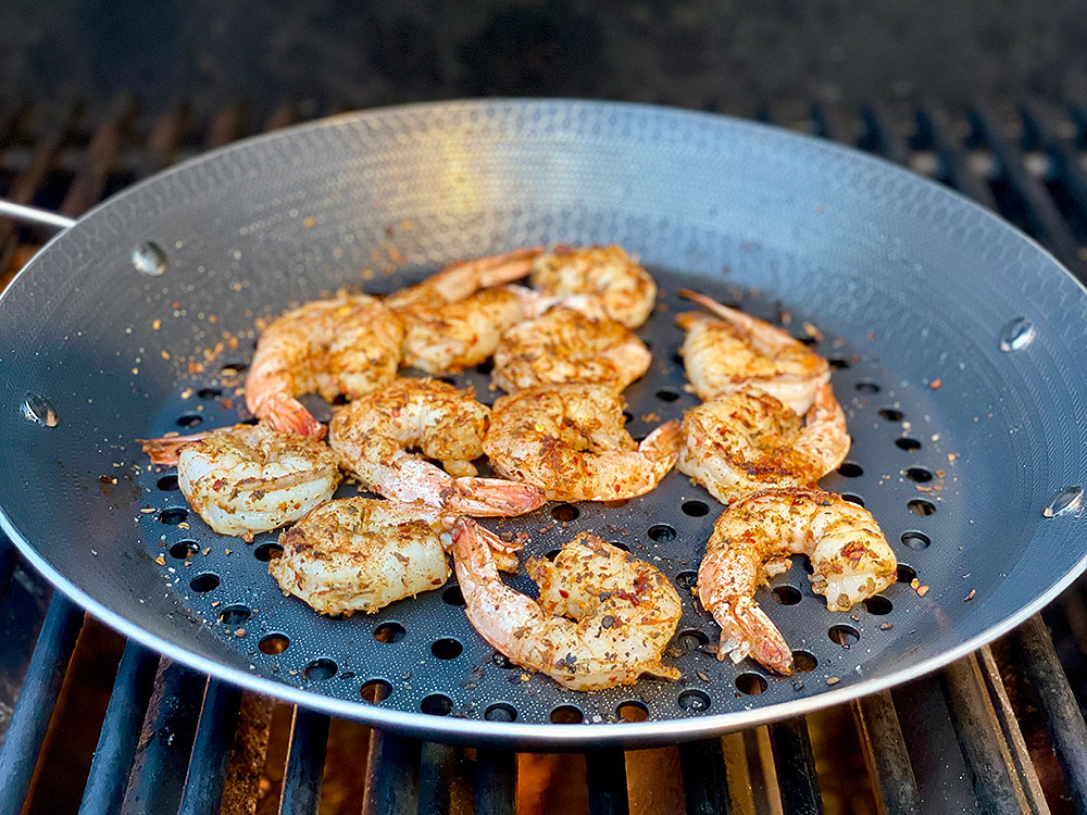 BBQ Grill Pan - Grilled Shrimp