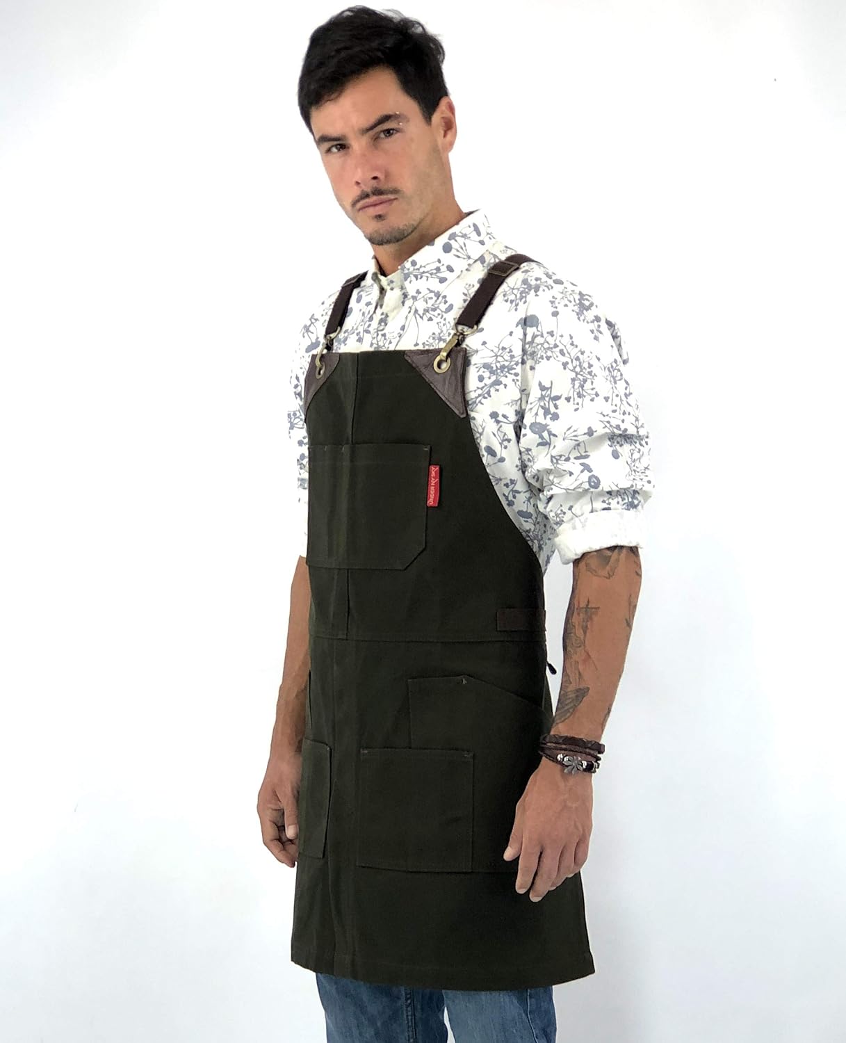 Under NY Sky Cargo Forest Green Apron